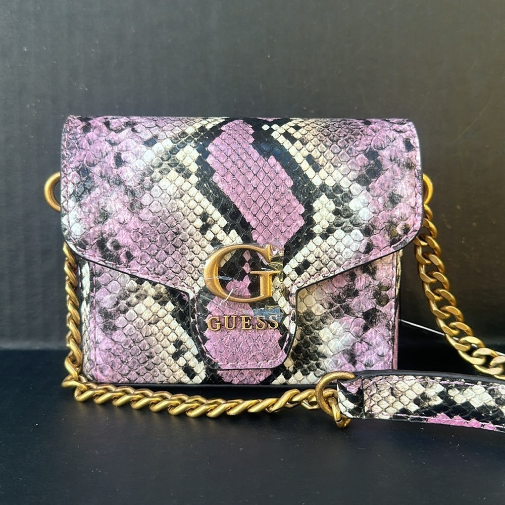 New GUESS Shenny Python Micro Mini Crossbody